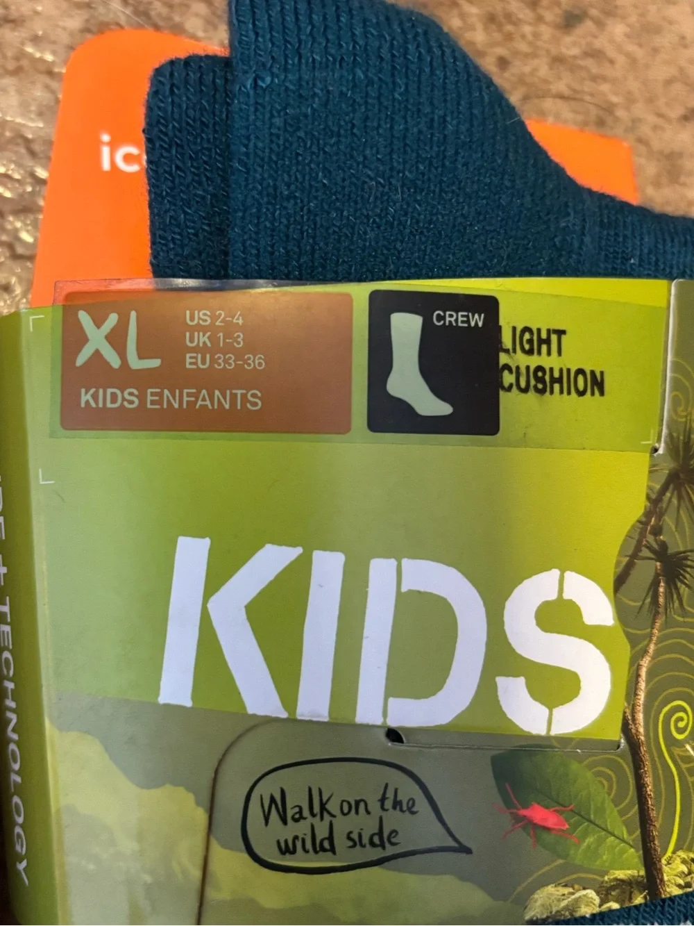 NWT *Bundle of 2 pairs* Icebreaker Merino wool blend Kids' Crew Socks sz XL